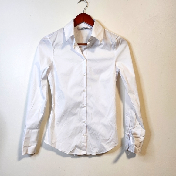 Zara Tops - Zara White Button-Up Shirt